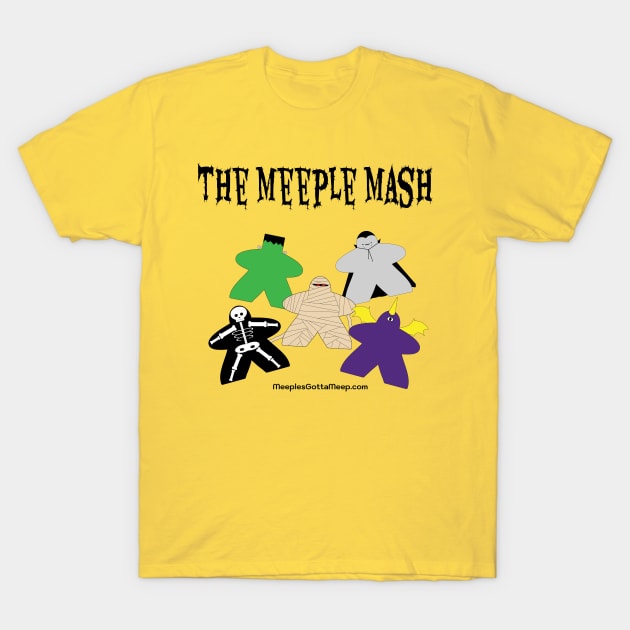 Meeple Mash, orange T-Shirt by MeeplesGottaMeep